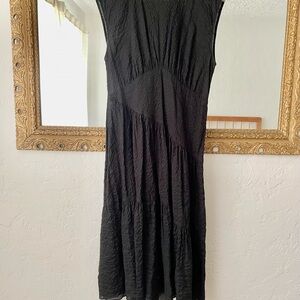 Frame gathered seam midi dress